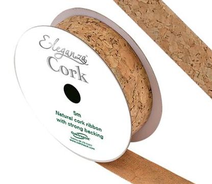 Eleganza Cut Edge Cork Ribbon 22mm x 5m Pattern No.256 - Ribbons